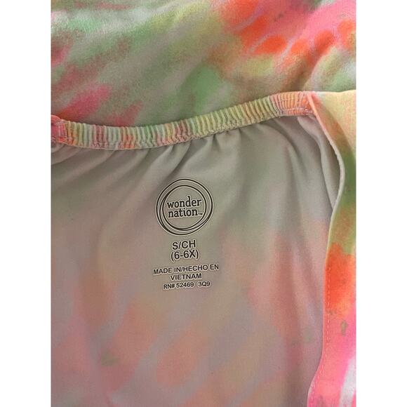 GIRLS WONDER NATION NEON MULTI COLORED ROMPER SZ 6/6X SMALL - Picture 5 of 6